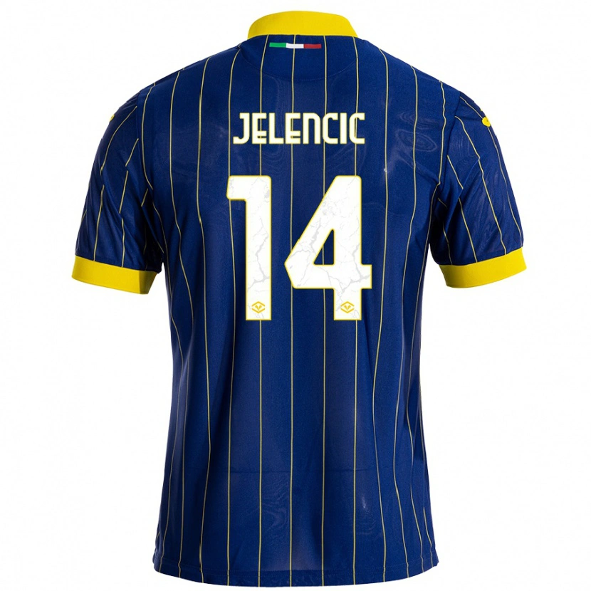 Danxen Mujer Camiseta Ana Jelencic #14 Azul Amarillo 1ª Equipación 2024/25 La Camisa México