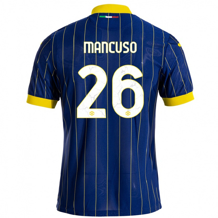 Danxen Mujer Camiseta Giulia Mancuso #26 Azul Amarillo 1ª Equipación 2024/25 La Camisa México