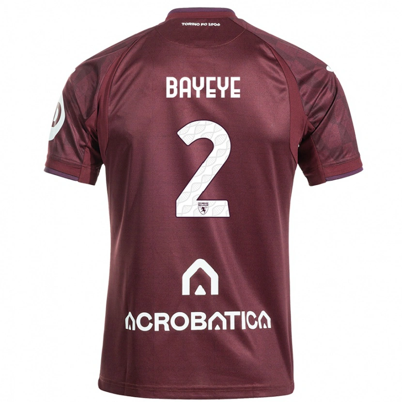 Danxen Mujer Camiseta Brian Bayeye #2 Granate Blanco 1ª Equipación 2024/25 La Camisa México
