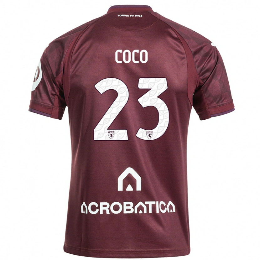 Danxen Mujer Camiseta Saúl Coco #23 Granate Blanco 1ª Equipación 2024/25 La Camisa México
