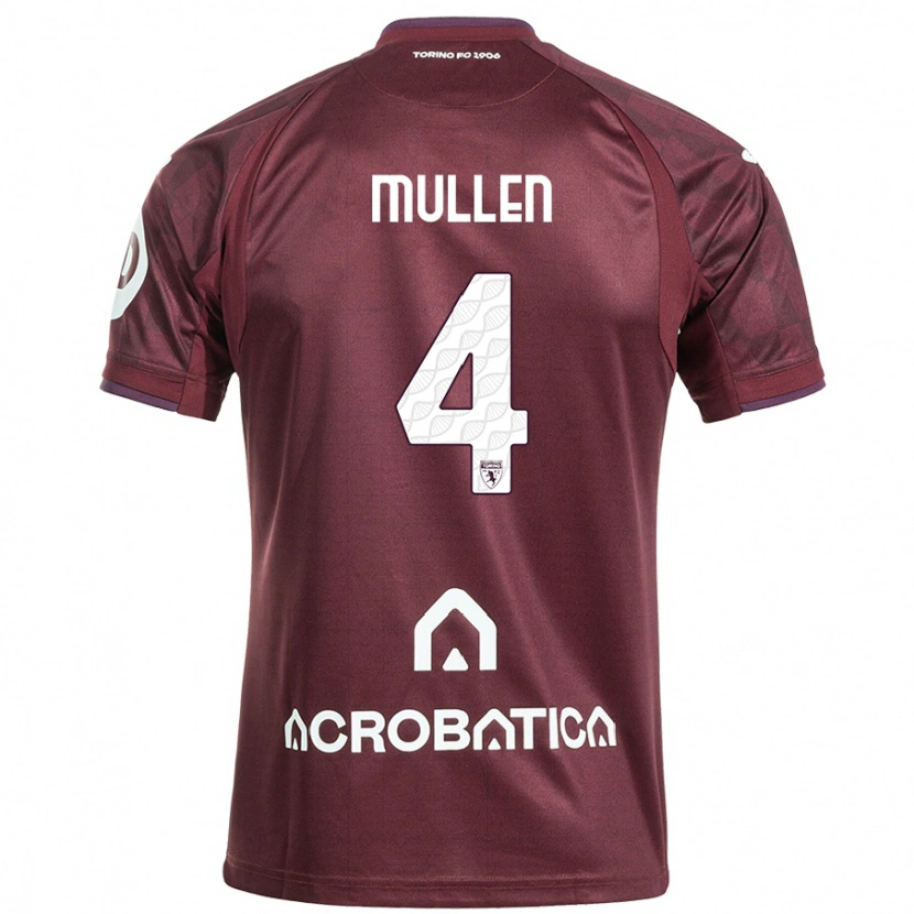 Danxen Mujer Camiseta Senan Mullen #4 Granate Blanco 1ª Equipación 2024/25 La Camisa México