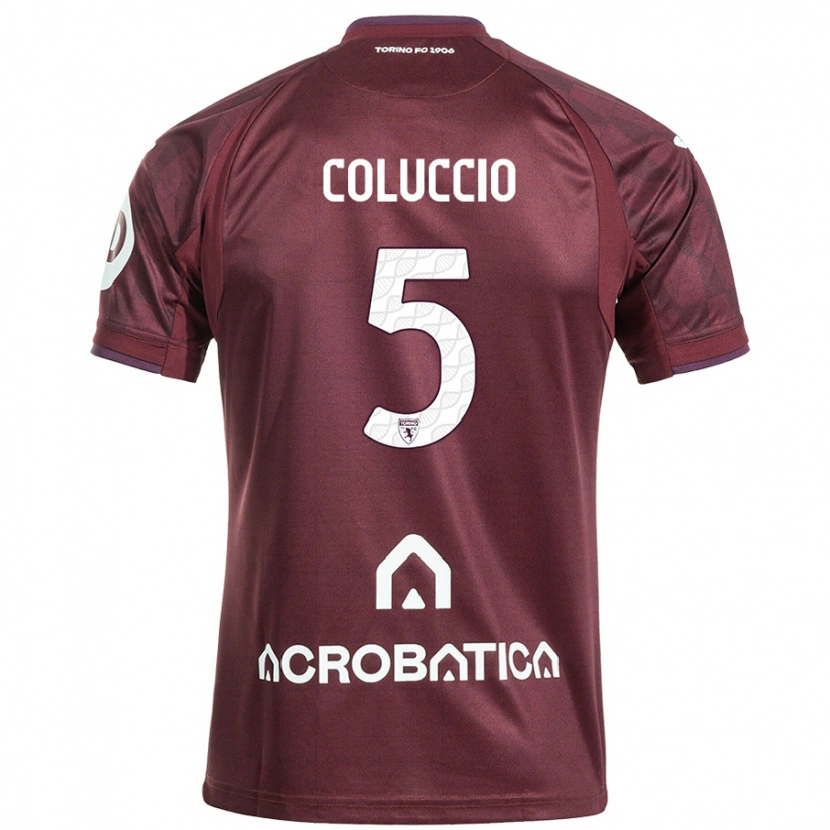 Danxen Mujer Camiseta Francesca Coluccio #5 Granate Blanco 1ª Equipación 2024/25 La Camisa México