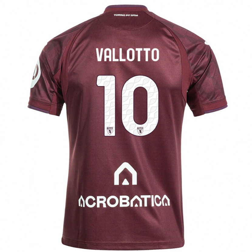 Danxen Mujer Camiseta Greta Vallotto #10 Granate Blanco 1ª Equipación 2024/25 La Camisa México