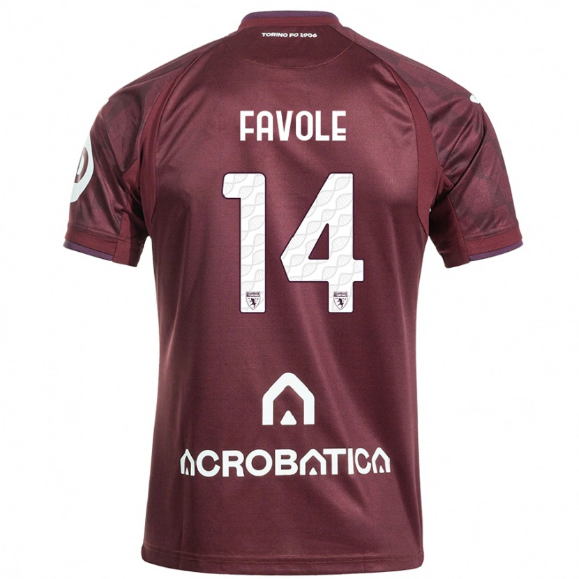 Danxen Mujer Camiseta Annalisa Favole #14 Granate Blanco 1ª Equipación 2024/25 La Camisa México
