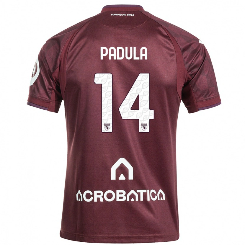Danxen Mujer Camiseta Cristian Padula #14 Granate Blanco 1ª Equipación 2024/25 La Camisa México