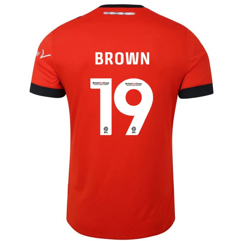 Danxen Mujer Camiseta Jacob Brown #19 Naranja Negro 1ª Equipación 2024/25 La Camisa México