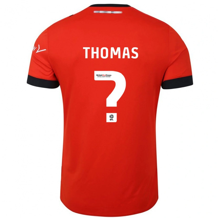 Danxen Mujer Camiseta Lucas Thomas #0 Naranja Negro 1ª Equipación 2024/25 La Camisa México