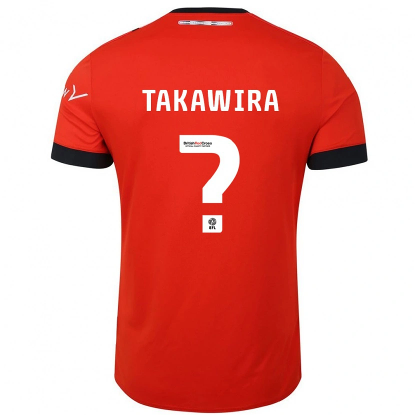 Danxen Mujer Camiseta Matthew Takawira #0 Naranja Negro 1ª Equipación 2024/25 La Camisa México