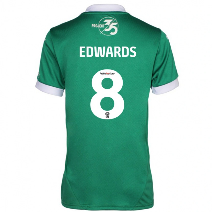 Danxen Mujer Camiseta Joe Edwards #8 Verde Blanco 1ª Equipación 2024/25 La Camisa México