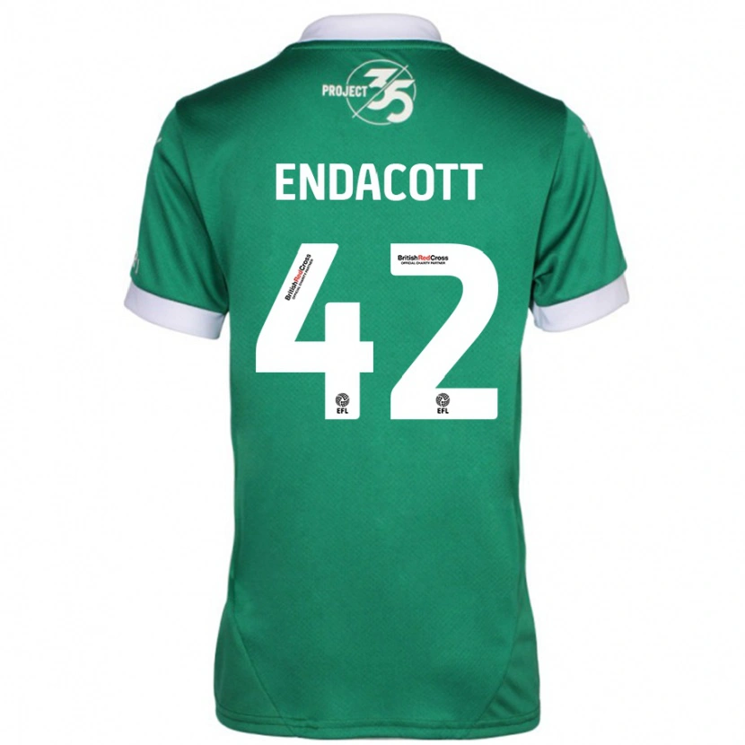 Danxen Mujer Camiseta Jack Endacott #42 Verde Blanco 1ª Equipación 2024/25 La Camisa México