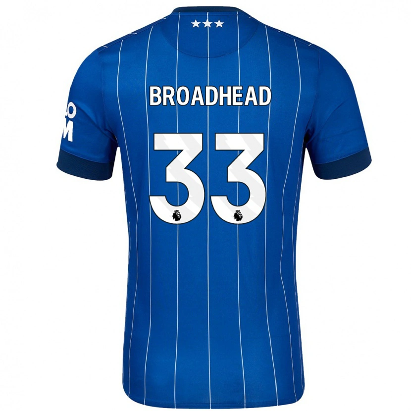 Danxen Mujer Camiseta Nathan Broadhead #33 Azul Marino 1ª Equipación 2024/25 La Camisa México