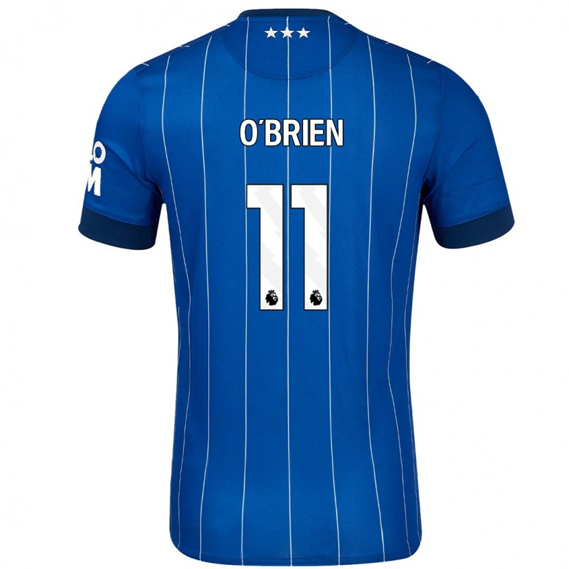 Danxen Mujer Camiseta Lucy O'brien #11 Azul Marino 1ª Equipación 2024/25 La Camisa México