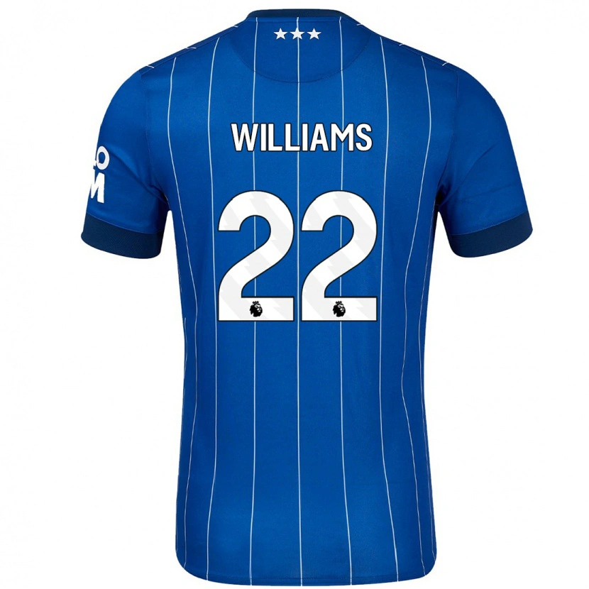 Danxen Mujer Camiseta Evie Williams #22 Azul Marino 1ª Equipación 2024/25 La Camisa México