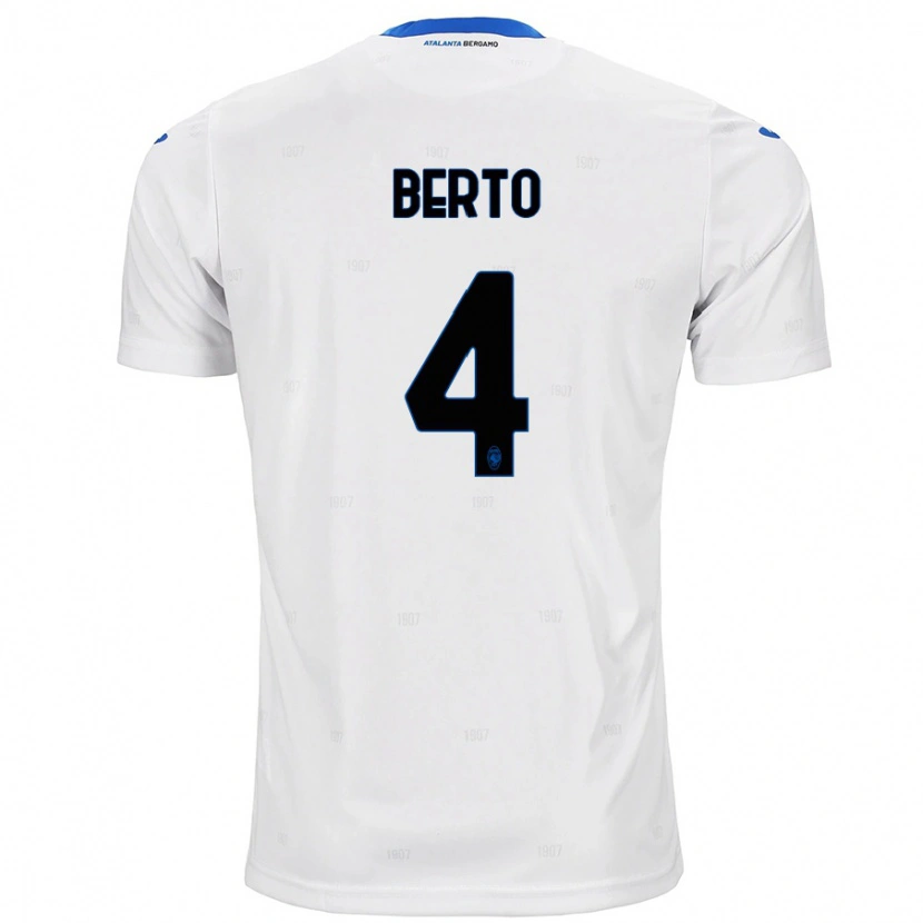 Danxen Mujer Camiseta Gabriele Berto #4 Blanco 2ª Equipación 2024/25 La Camisa México