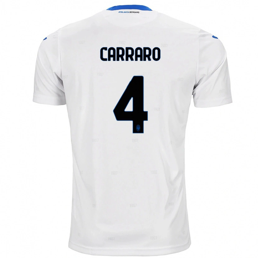 Danxen Mujer Camiseta Marco Carraro #4 Blanco 2ª Equipación 2024/25 La Camisa México