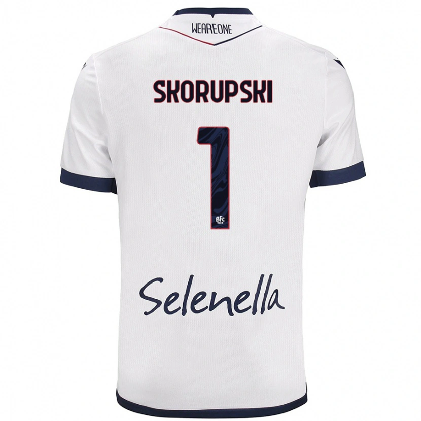 Danxen Mujer Camiseta Lukasz Skorupski #1 Blanco Azul Real 2ª Equipación 2024/25 La Camisa México