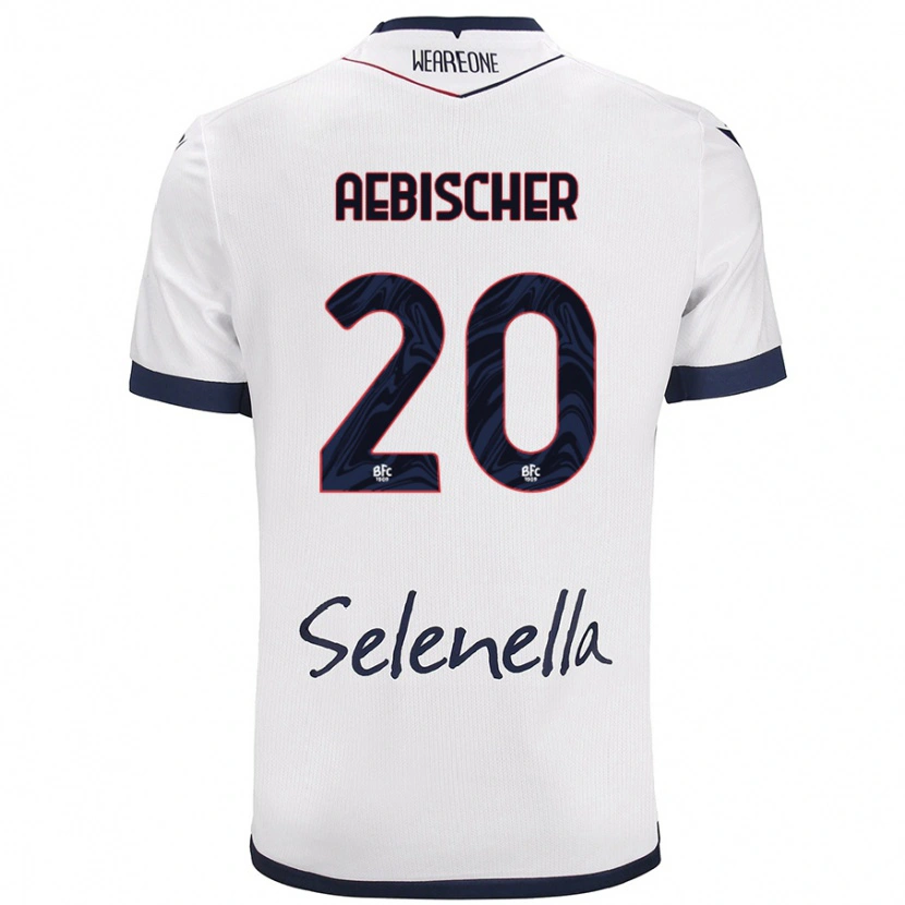 Danxen Mujer Camiseta Michel Aebischer #20 Blanco Azul Real 2ª Equipación 2024/25 La Camisa México