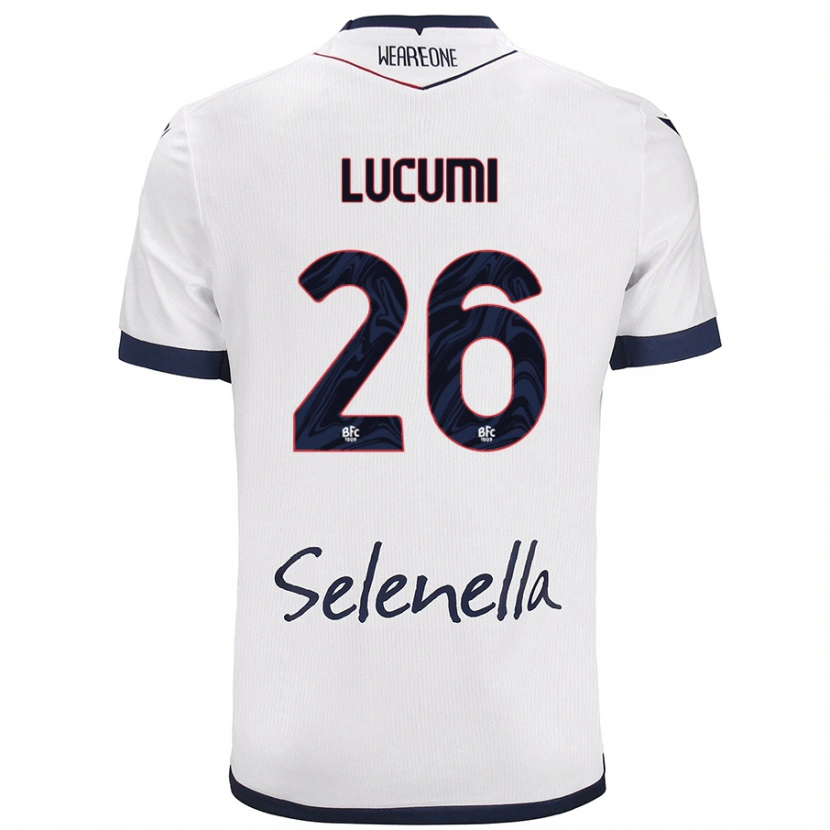 Danxen Mujer Camiseta Jhon Lucumí #26 Blanco Azul Real 2ª Equipación 2024/25 La Camisa México