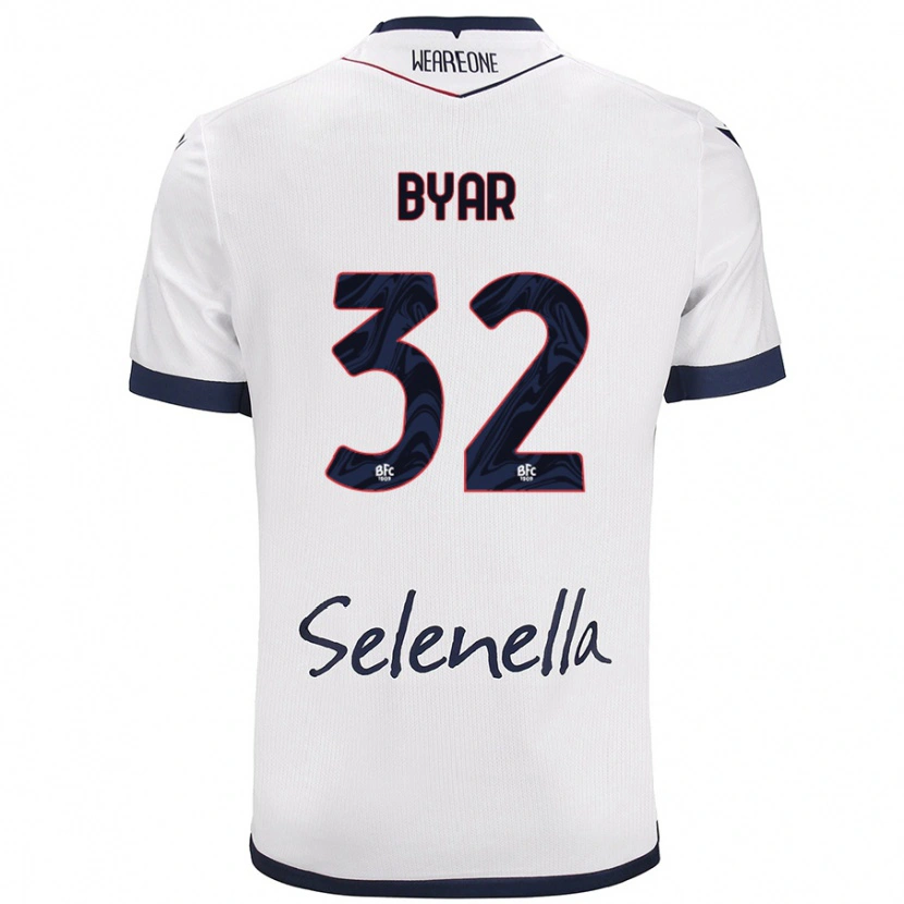 Danxen Mujer Camiseta Naïm Byar #32 Blanco Azul Real 2ª Equipación 2024/25 La Camisa México
