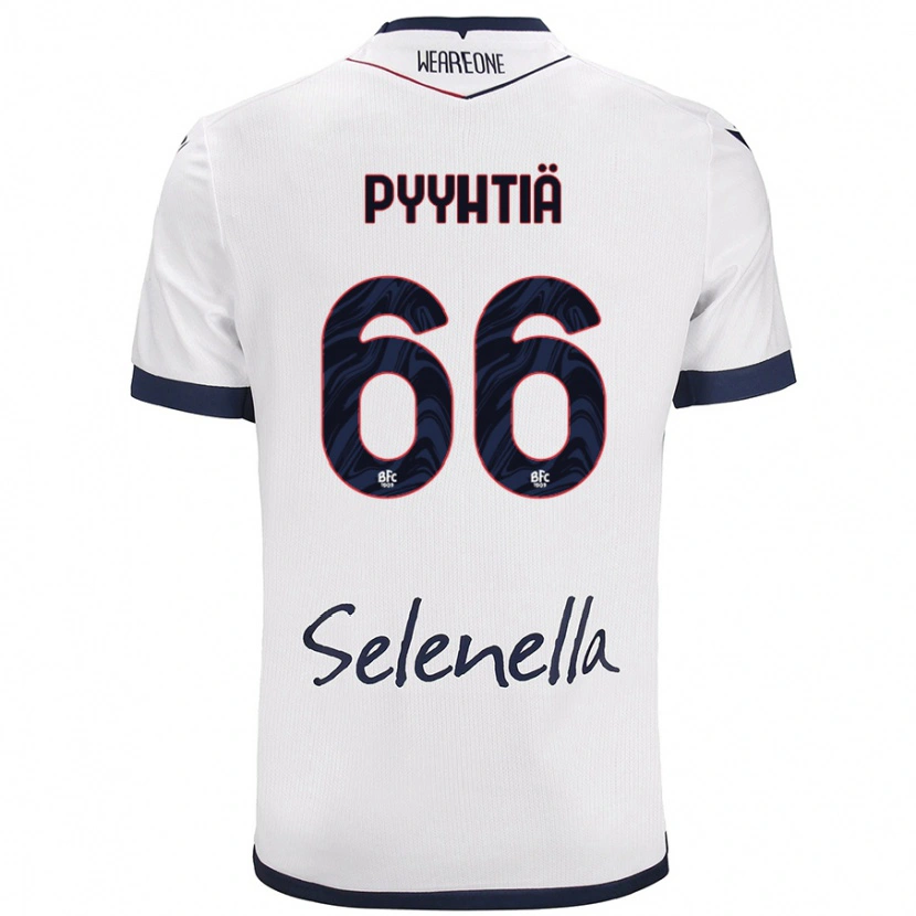 Danxen Mujer Camiseta Niklas Pyyhtiä #66 Blanco Azul Real 2ª Equipación 2024/25 La Camisa México