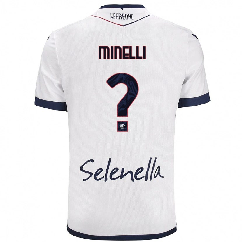 Danxen Mujer Camiseta Leo Minelli #0 Blanco Azul Real 2ª Equipación 2024/25 La Camisa México