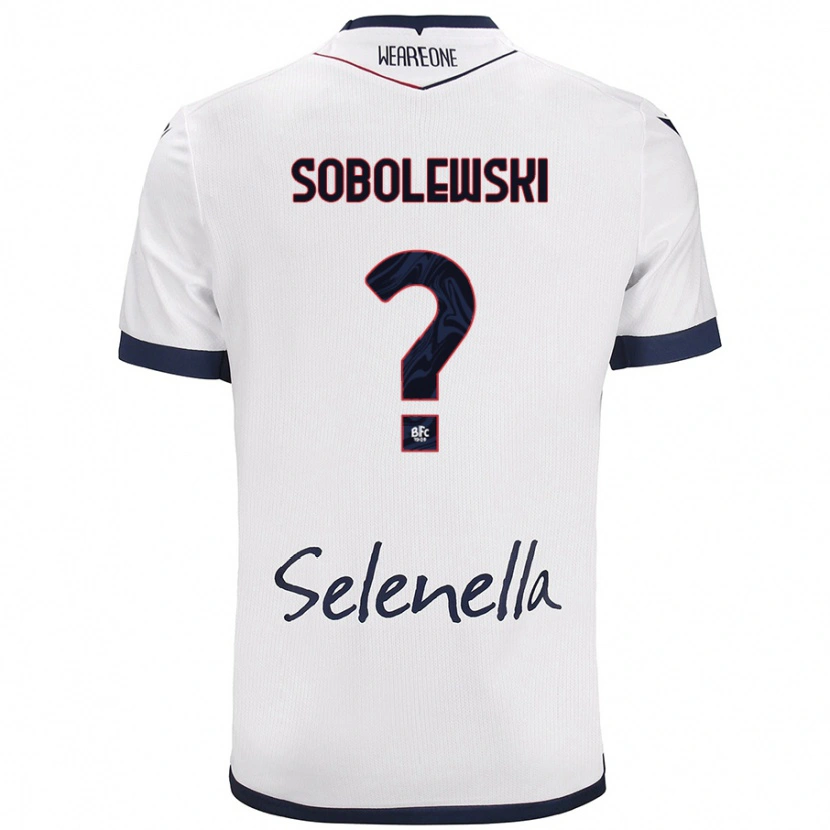 Danxen Mujer Camiseta Konrad Sobolewski #0 Blanco Azul Real 2ª Equipación 2024/25 La Camisa México
