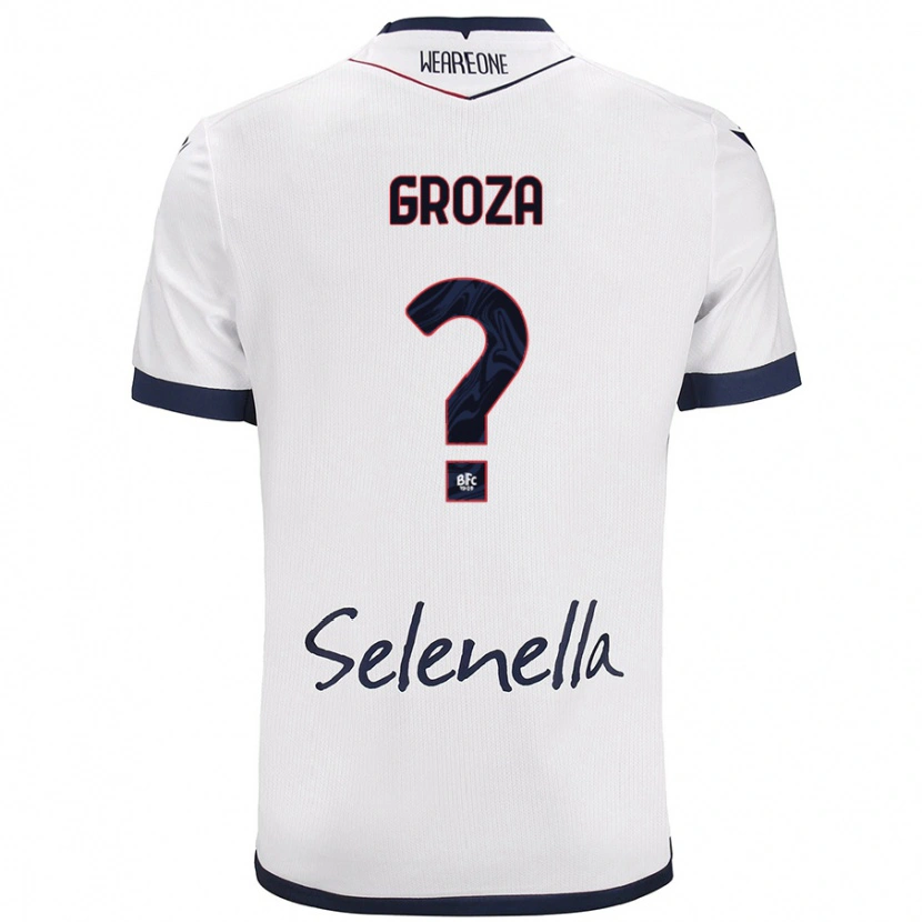 Danxen Mujer Camiseta Darius Groza #0 Blanco Azul Real 2ª Equipación 2024/25 La Camisa México