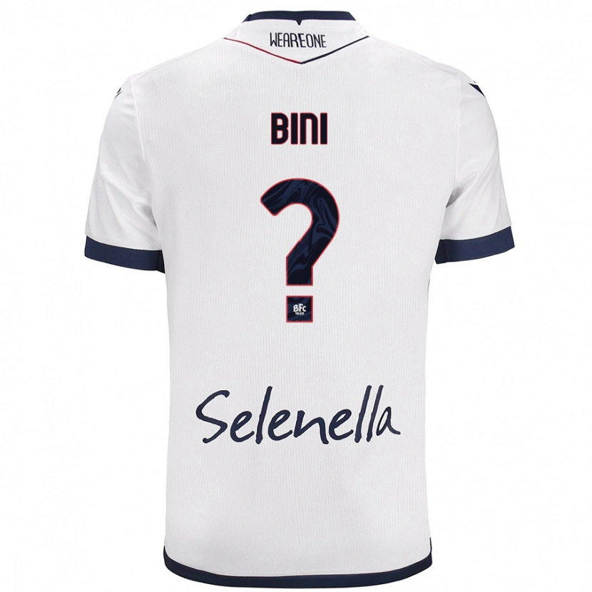 Danxen Mujer Camiseta Cesare Bini #0 Blanco Azul Real 2ª Equipación 2024/25 La Camisa México