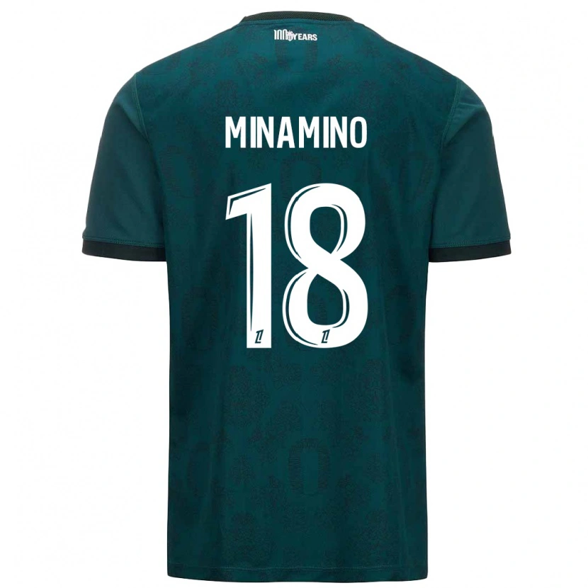 Danxen Mujer Camiseta Takumi Minamino #18 Verde Oscuro 2ª Equipación 2024/25 La Camisa México