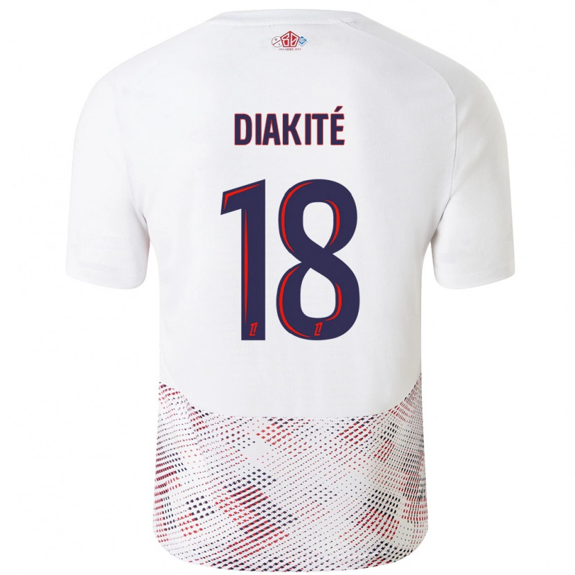 Danxen Mujer Camiseta Bafodé Diakité #18 Blanco Azul Real 2ª Equipación 2024/25 La Camisa México