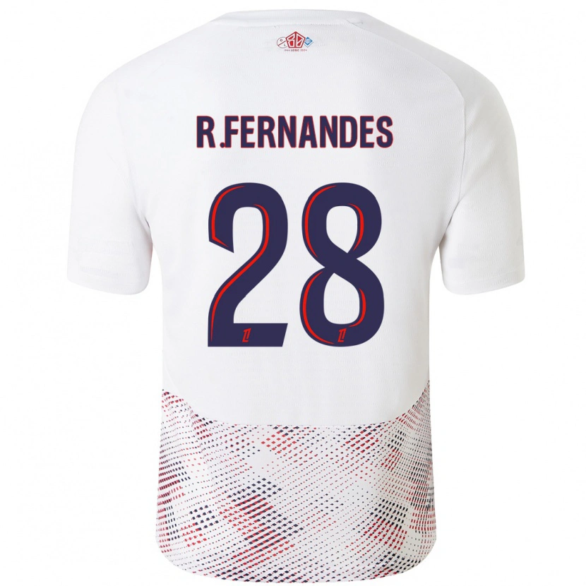 Danxen Mujer Camiseta Rafael Fernandes #28 Blanco Azul Real 2ª Equipación 2024/25 La Camisa México