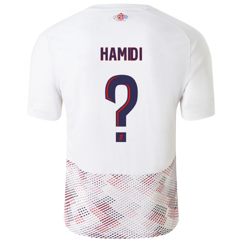 Danxen Mujer Camiseta Kamel Hamidi #0 Blanco Azul Real 2ª Equipación 2024/25 La Camisa México