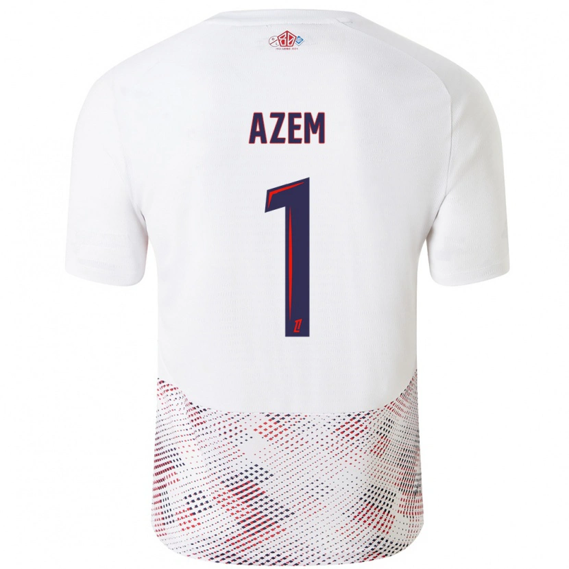 Danxen Mujer Camiseta Floriane Azem #1 Blanco Azul Real 2ª Equipación 2024/25 La Camisa México