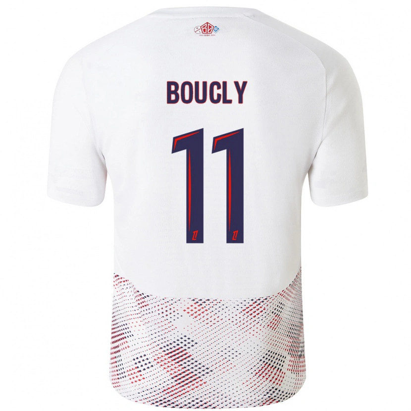 Danxen Mujer Camiseta Maïté Boucly #11 Blanco Azul Real 2ª Equipación 2024/25 La Camisa México