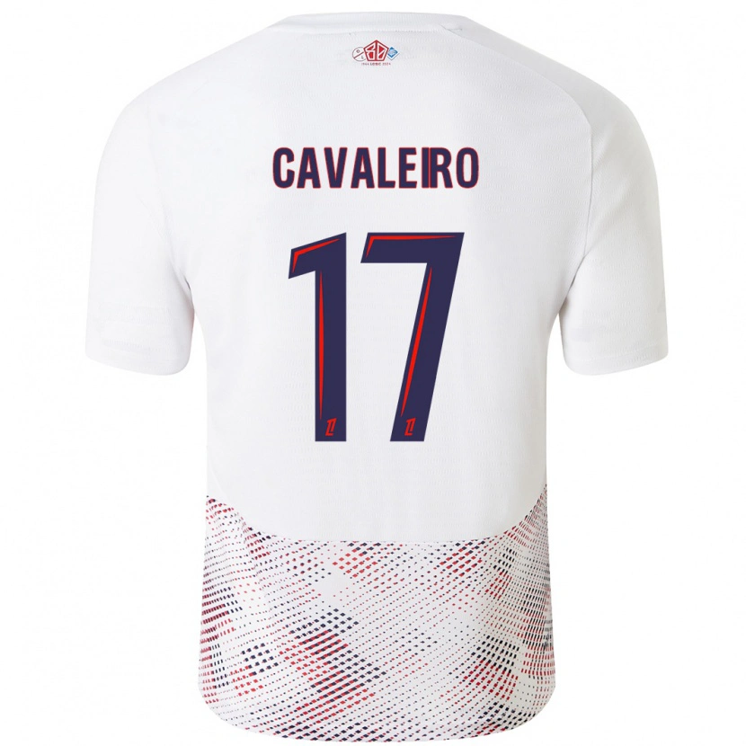 Danxen Mujer Camiseta Ivan Cavaleiro #17 Blanco Azul Real 2ª Equipación 2024/25 La Camisa México