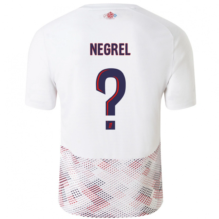 Danxen Mujer Camiseta Tom Negrel #0 Blanco Azul Real 2ª Equipación 2024/25 La Camisa México