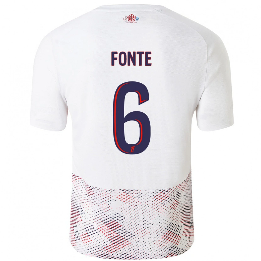 Danxen Mujer Camiseta Jose Fonte #6 Blanco Azul Real 2ª Equipación 2024/25 La Camisa México