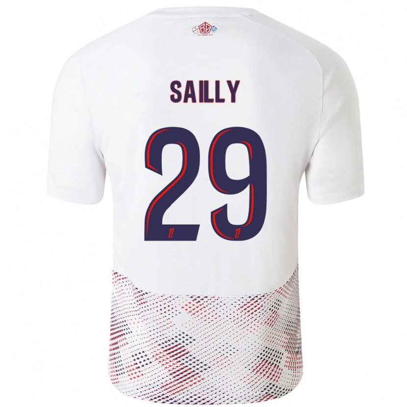 Danxen Mujer Camiseta Charlotte Sailly #29 Blanco Azul Real 2ª Equipación 2024/25 La Camisa México