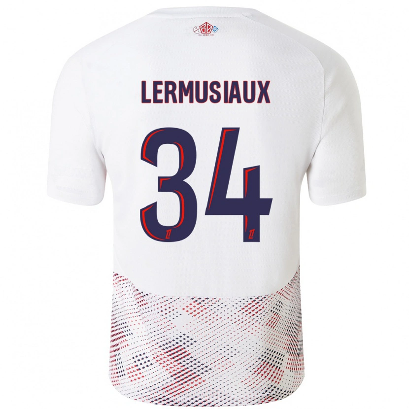 Danxen Mujer Camiseta Chrystal Lermusiaux #34 Blanco Azul Real 2ª Equipación 2024/25 La Camisa México