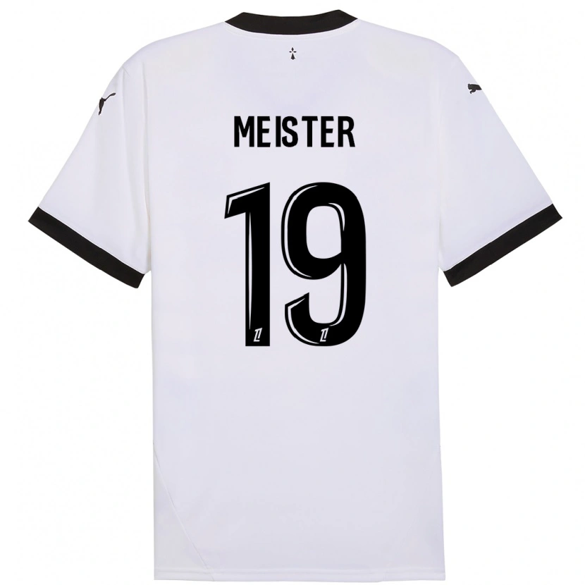 Danxen Mujer Camiseta Henrik Meister #19 Blanco Negro 2ª Equipación 2024/25 La Camisa México