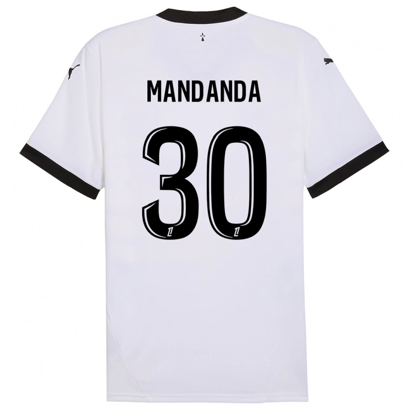 Danxen Mujer Camiseta Steve Mandanda #30 Blanco Negro 2ª Equipación 2024/25 La Camisa México