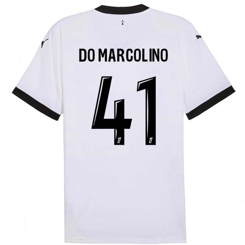 Danxen Mujer Camiseta Alan Do Marcolino #41 Blanco Negro 2ª Equipación 2024/25 La Camisa México