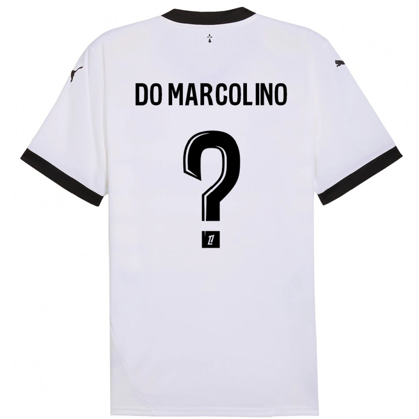 Danxen Mujer Camiseta Arsène Do Marcolino #0 Blanco Negro 2ª Equipación 2024/25 La Camisa México