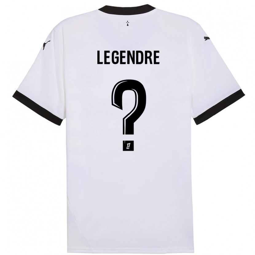 Danxen Mujer Camiseta Elias Legendre Quiñonez #0 Blanco Negro 2ª Equipación 2024/25 La Camisa México