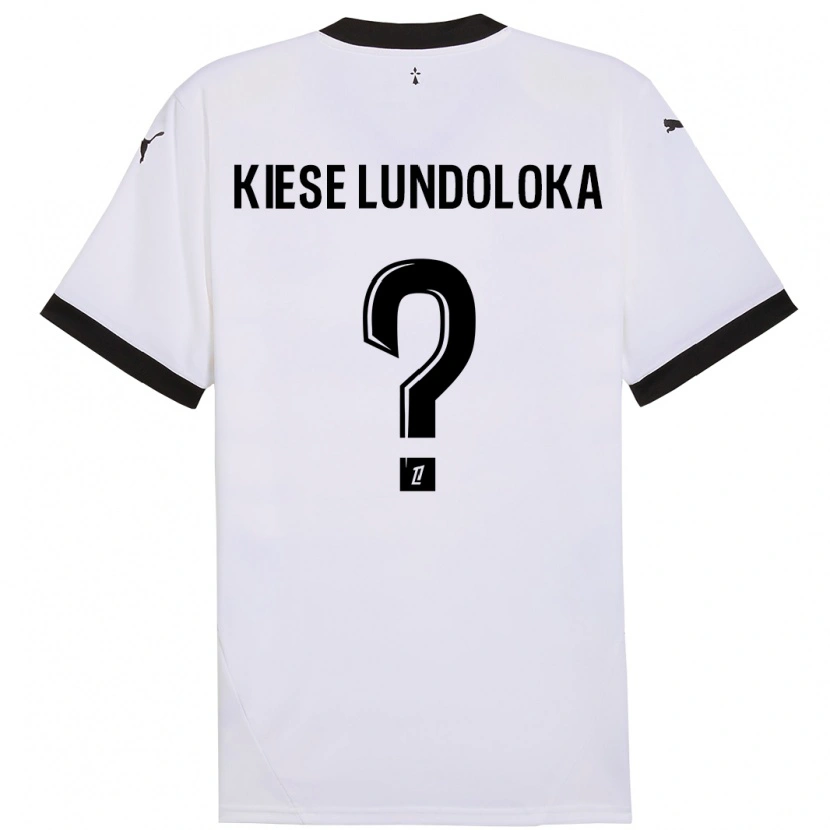 Danxen Mujer Camiseta Jeanslor Kiese Lundoloka #0 Blanco Negro 2ª Equipación 2024/25 La Camisa México