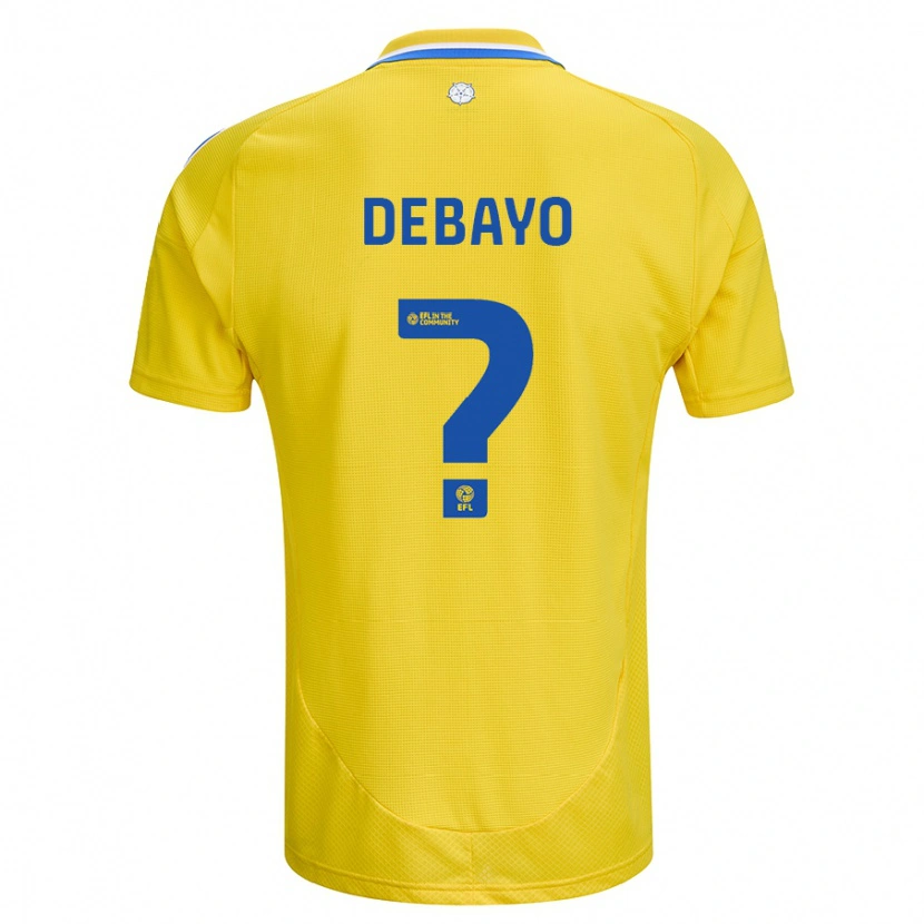 Danxen Mujer Camiseta James Debayo #0 Amarillo Azul 2ª Equipación 2024/25 La Camisa México