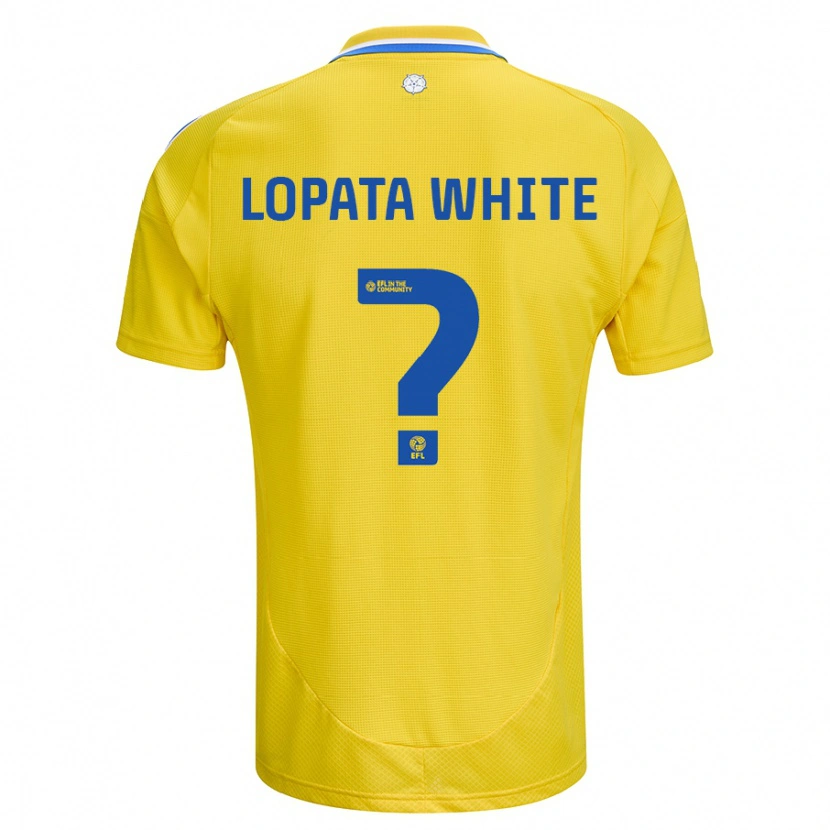 Danxen Mujer Camiseta Reuben Lopata-White #0 Amarillo Azul 2ª Equipación 2024/25 La Camisa México