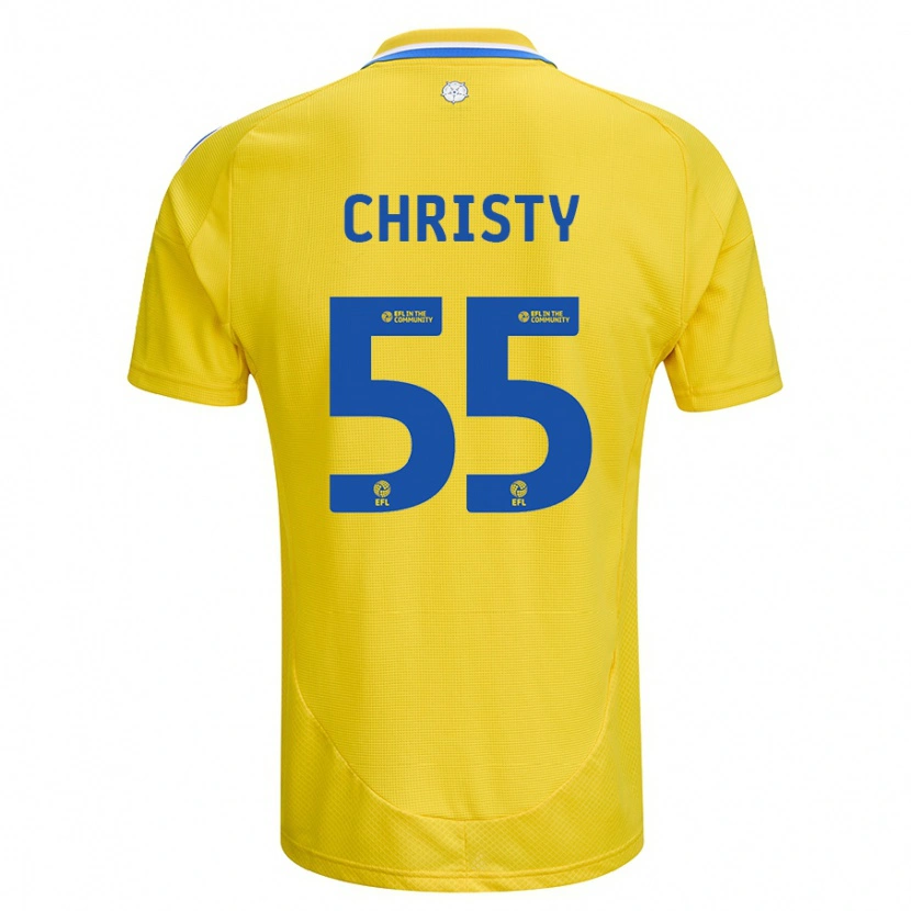 Danxen Mujer Camiseta Harry Christy #55 Amarillo Azul 2ª Equipación 2024/25 La Camisa México