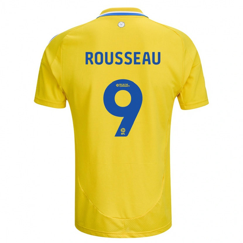 Danxen Mujer Camiseta Jess Rousseau #9 Amarillo Azul 2ª Equipación 2024/25 La Camisa México