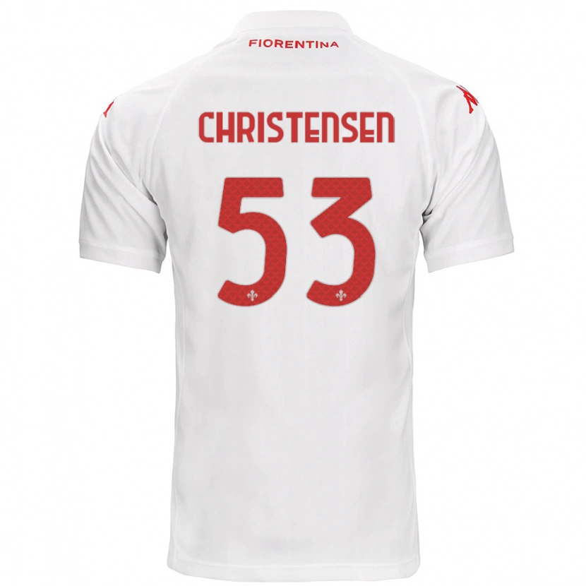 Danxen Mujer Camiseta Oliver Christensen #53 Blanco 2ª Equipación 2024/25 La Camisa México